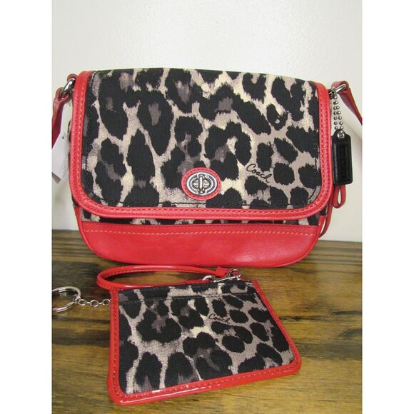 Coach Park Ocelot Crossbody and I.D. Holder Set NWT! F24103 - Picture 1 of 13